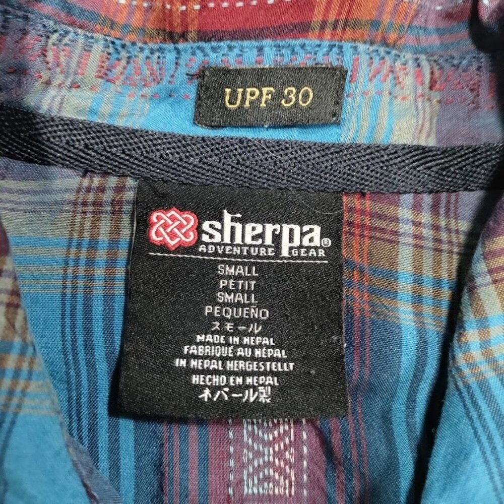 Sherpa Adventure Gear Wool and Tencel Plaid Hiking Cowgirl Button Down Shirt S - Picture 8 of 13